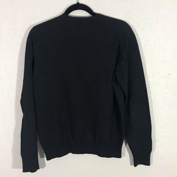 ZARA MAN Argyle V-Neck Black/Gray Sweater size M - Picture 4 of 7